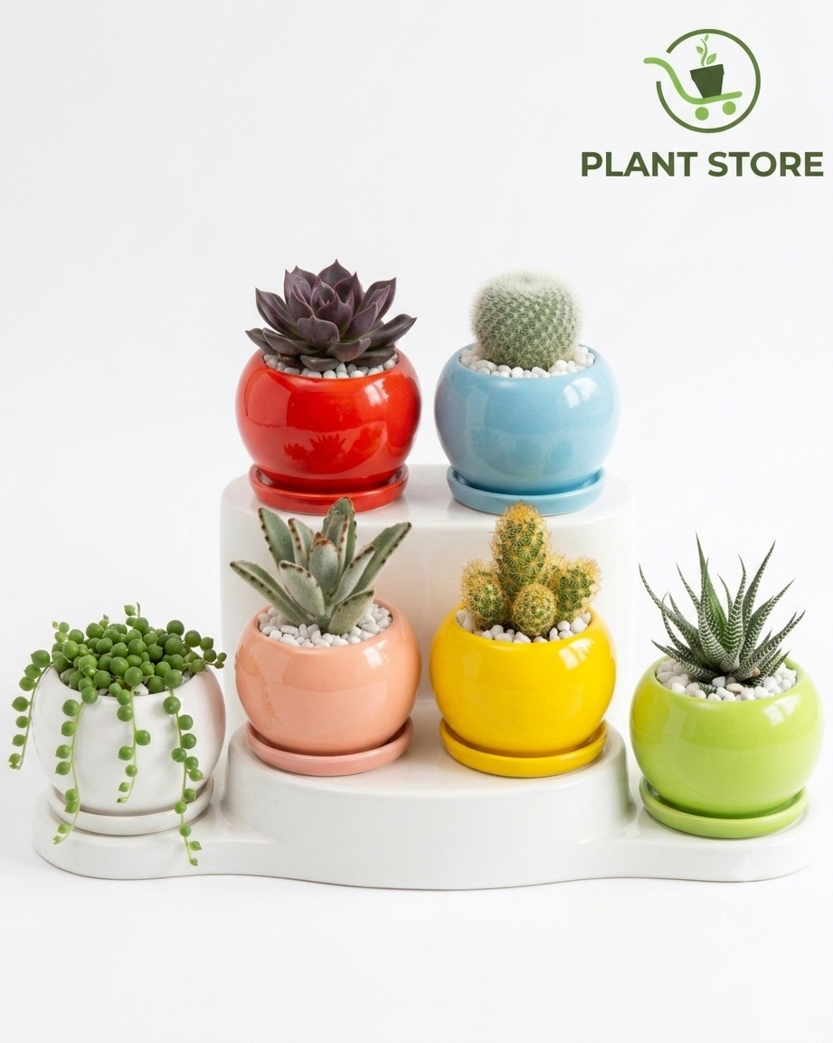 طقم أصص صغيرة للعصاريات - Mini Succulent Pot Set